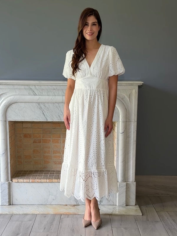 VESTIDO BLANCO MIDI 96373