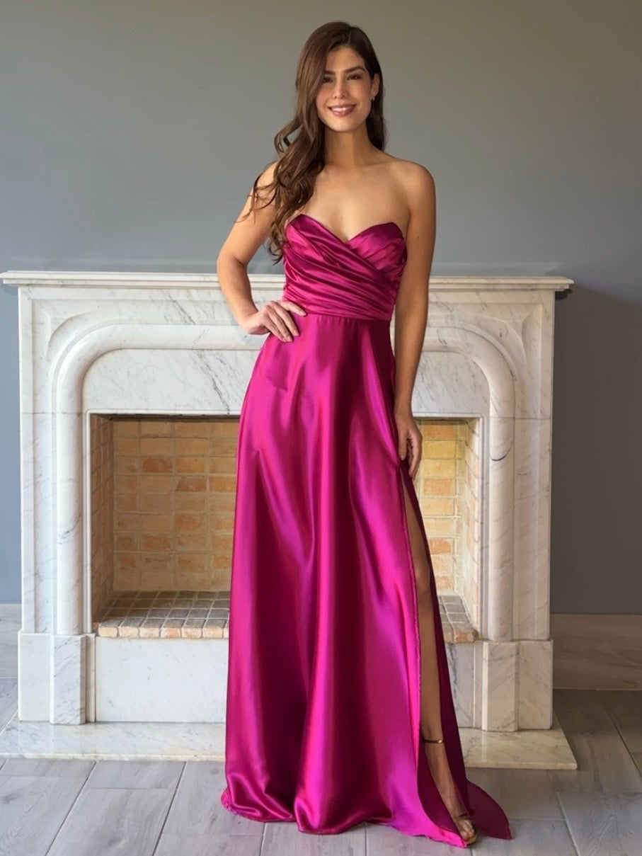 VESTIDO LARGO ROSA F22972