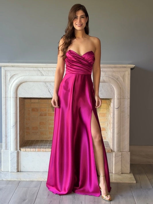 VESTIDO LARGO ROSA F22972