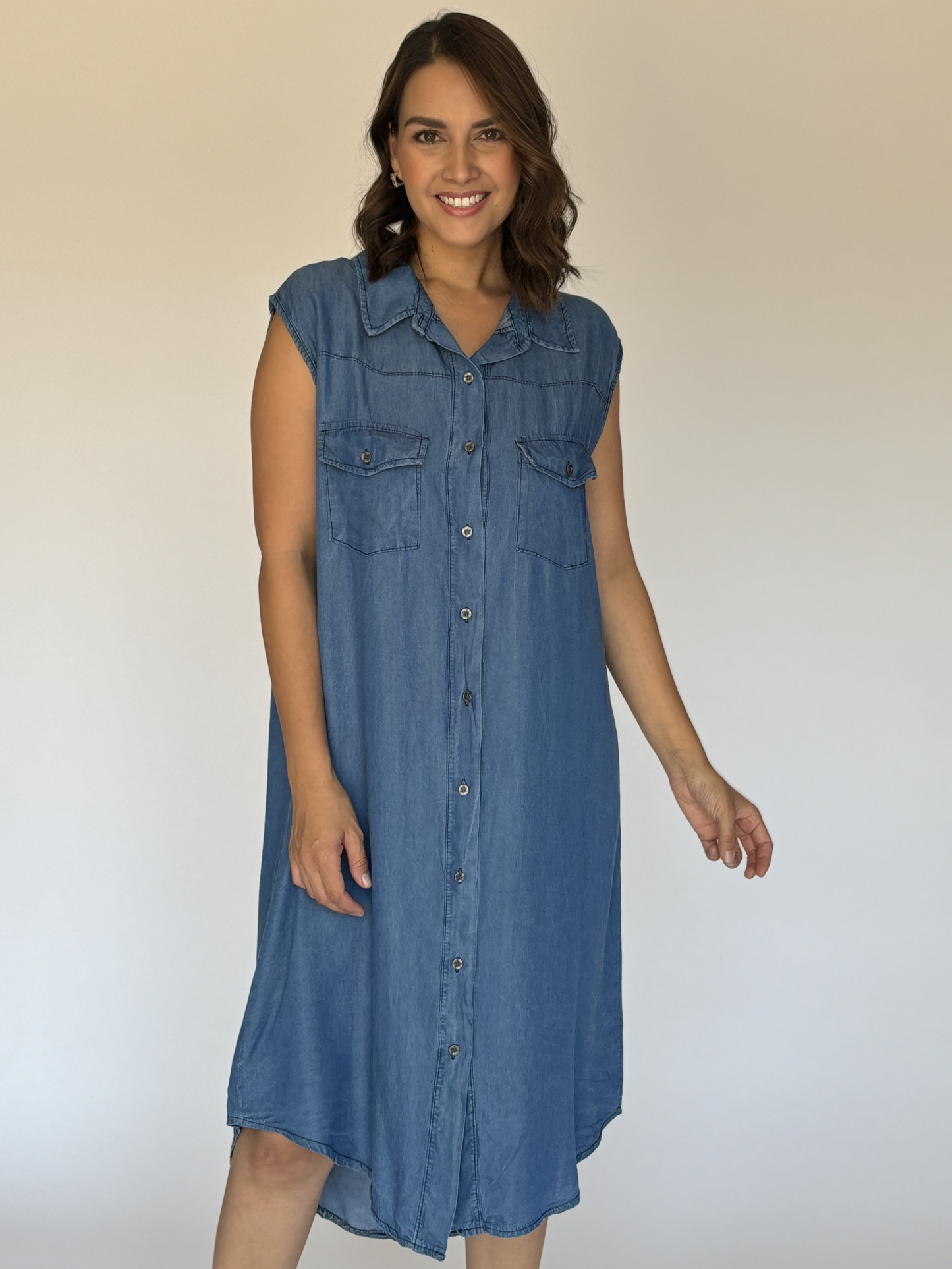 VESTIDO DEMIN MIDI AZUL 82311