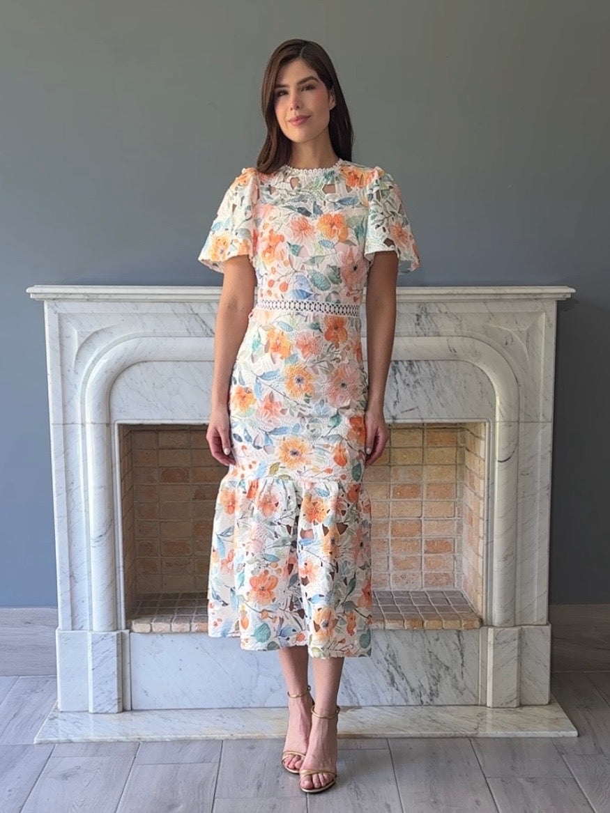 VESTIDO ESTAMPADO MIDI 17177
