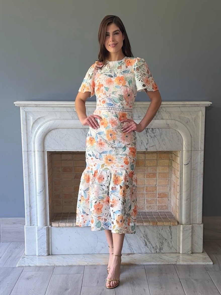 VESTIDO ESTAMPADO MIDI 17177