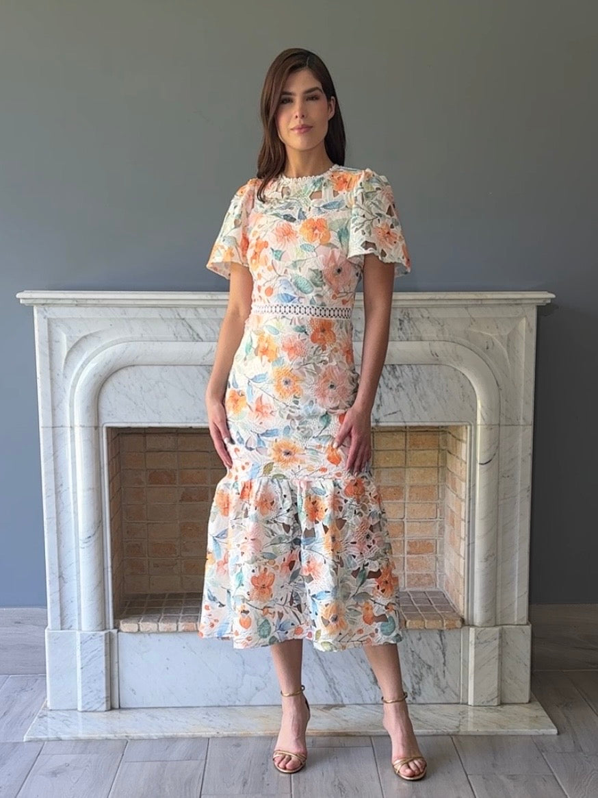 VESTIDO ESTAMPADO MIDI 17177