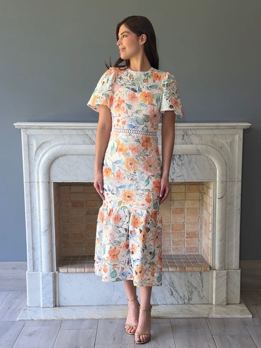 VESTIDO ESTAMPADO MIDI 17177