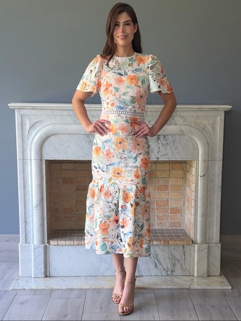 VESTIDO ESTAMPADO MIDI 17177