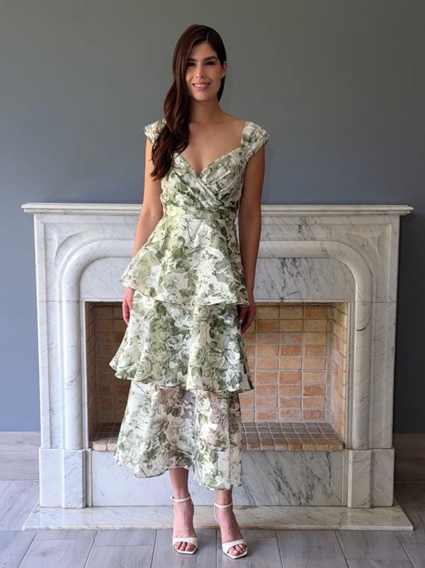 VESTIDO MIDI ESTAMPADO 22701