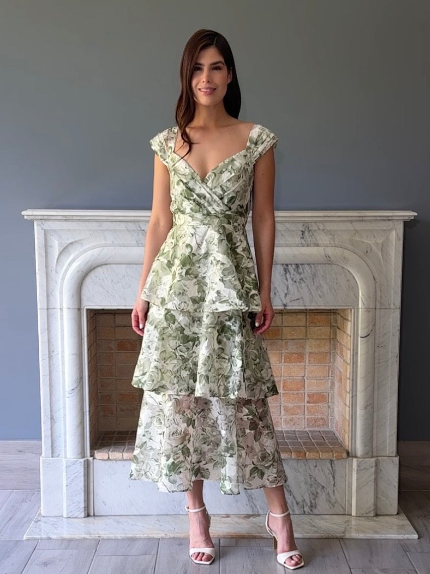 VESTIDO MIDI ESTAMPADO 22701