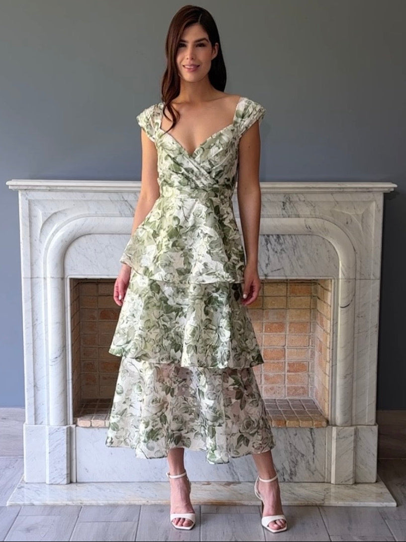 VESTIDO MIDI ESTAMPADO 22701