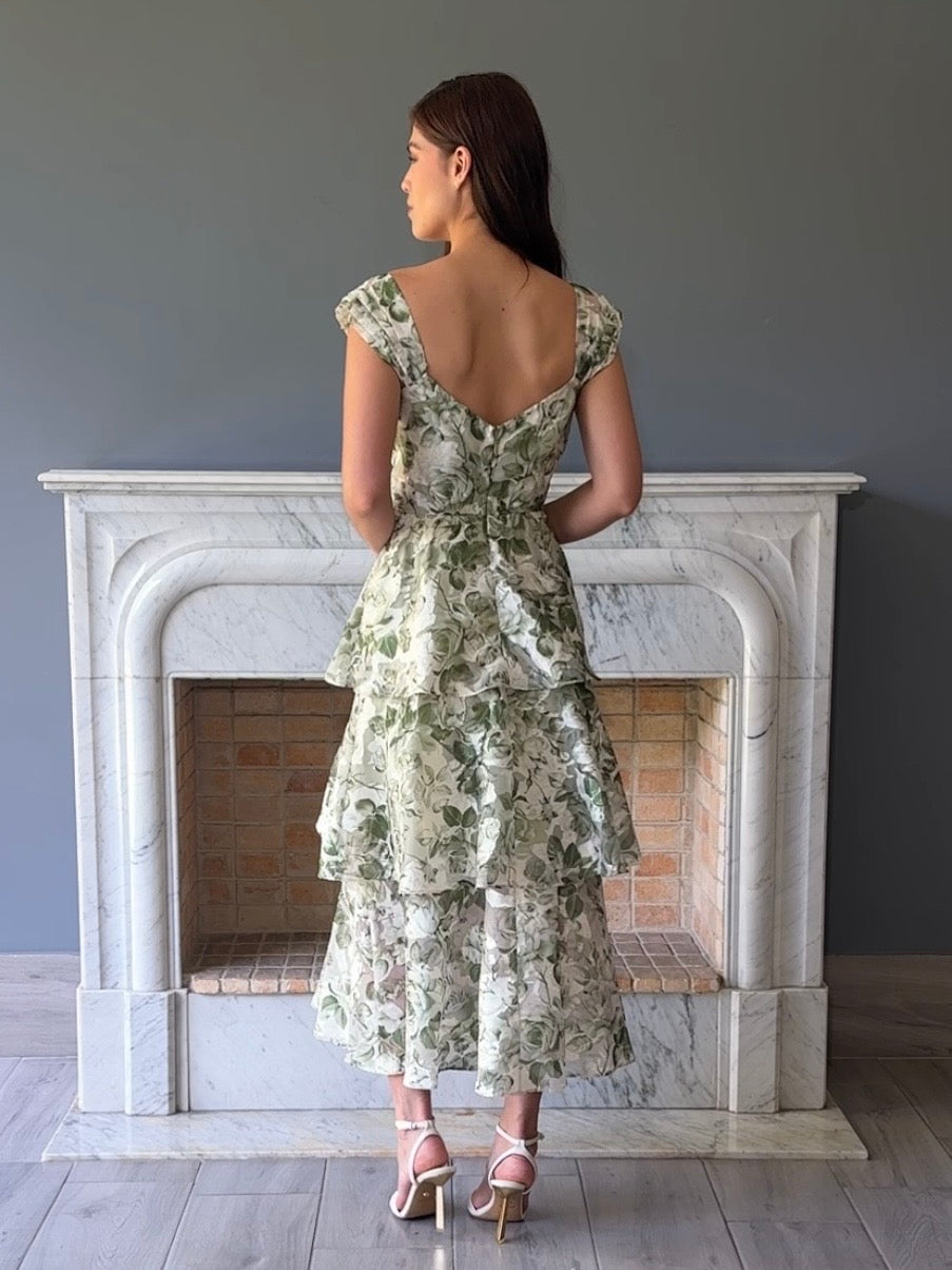 VESTIDO MIDI ESTAMPADO 22701