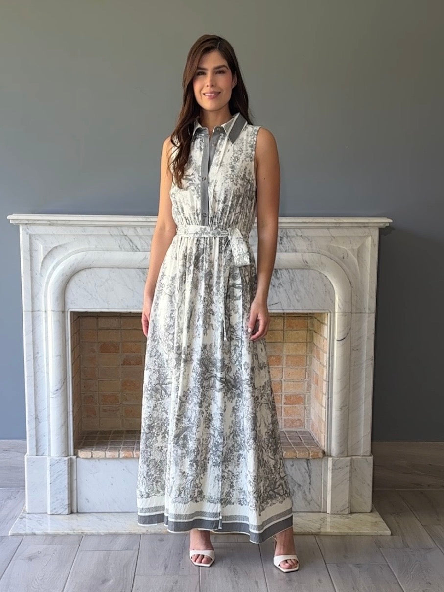 VESTIDO ESTAMPADO GRIS 2600H