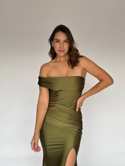 VESTIDO VERDE DB915