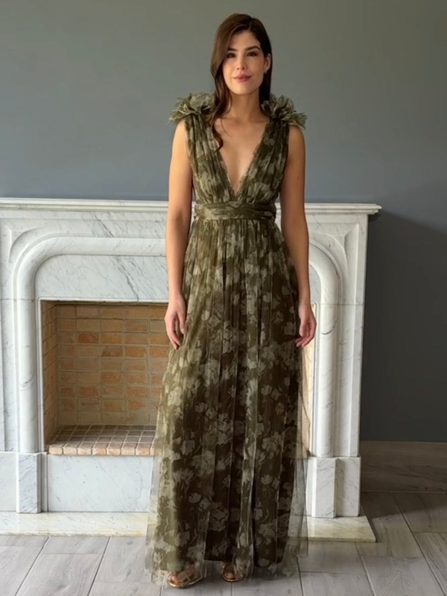 VESTIDO ESTAMPADO VERDE M1010