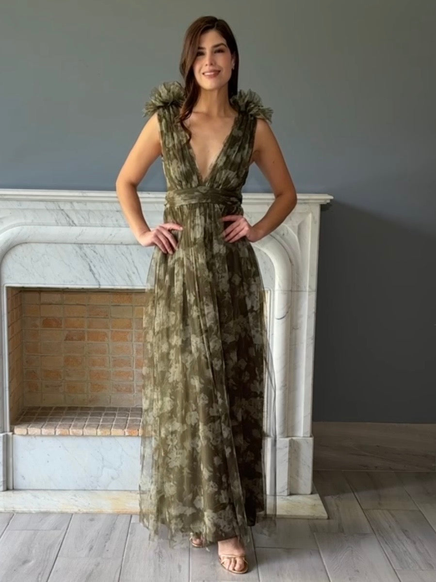 VESTIDO ESTAMPADO VERDE M1010