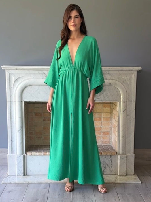 VESTIDO VERDE D8305
