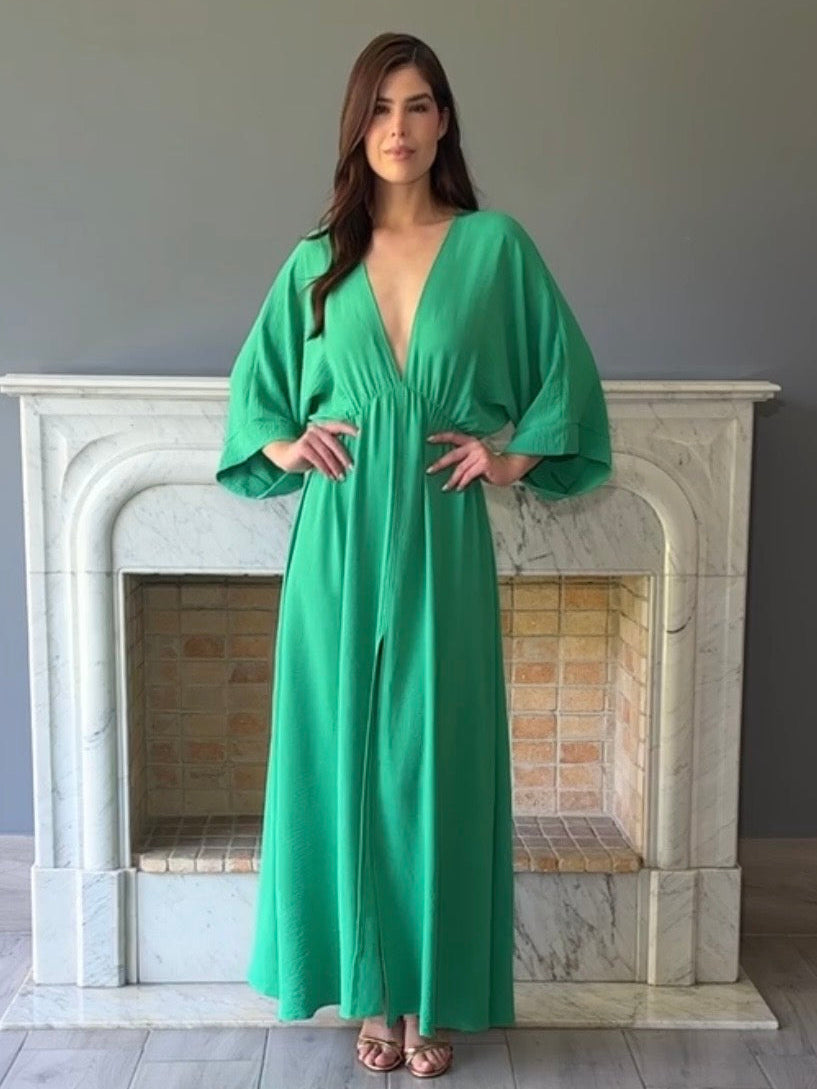 VESTIDO VERDE D8305