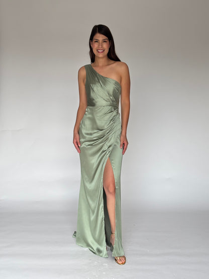 VESTIDO LARGO VERDE 22606