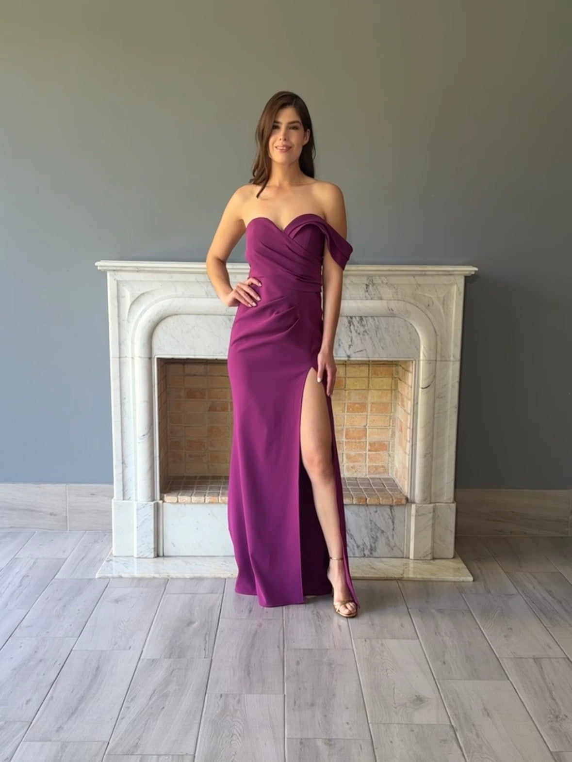 VESTIDO MORADO 25166