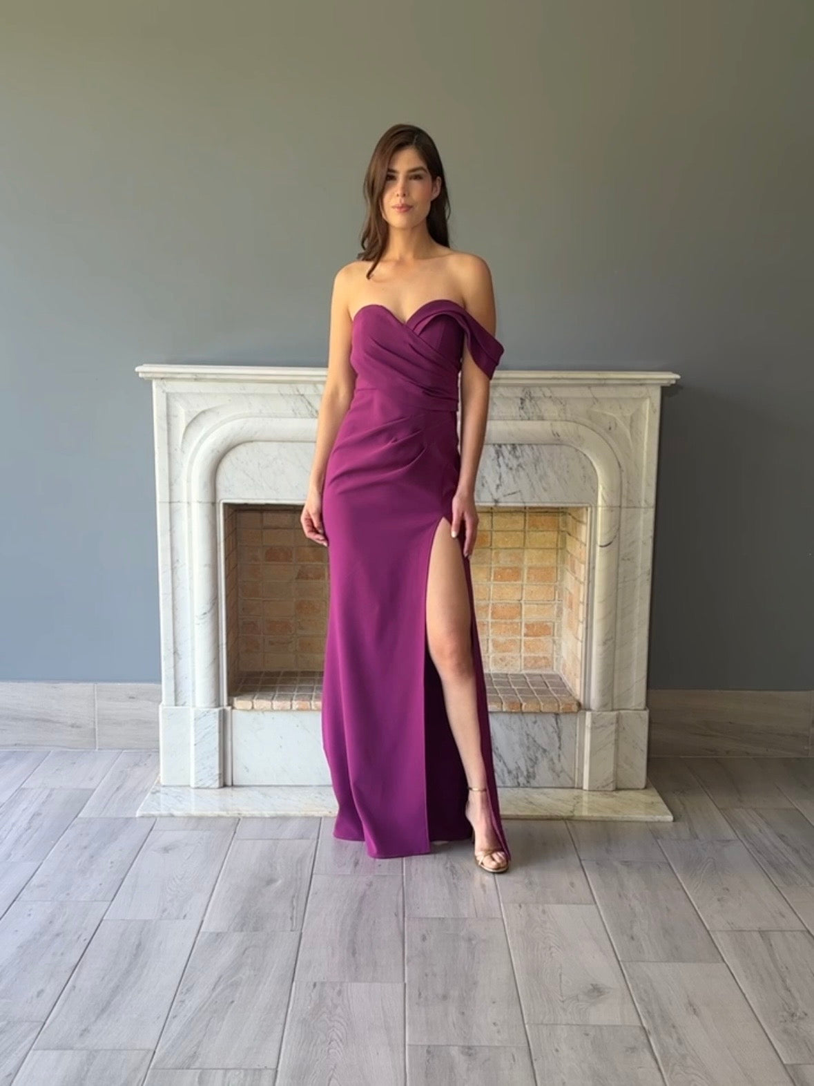VESTIDO MORADO 25166