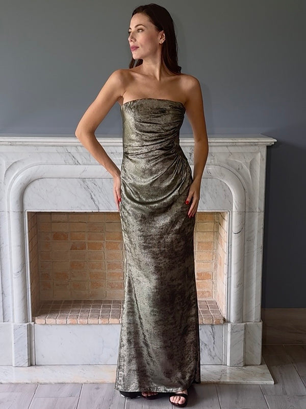 VESTIDO PLATEADO 2647