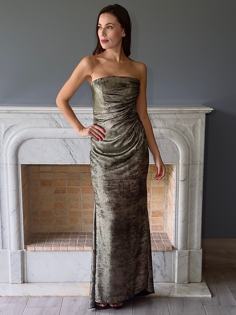 VESTIDO PLATEADO 2647