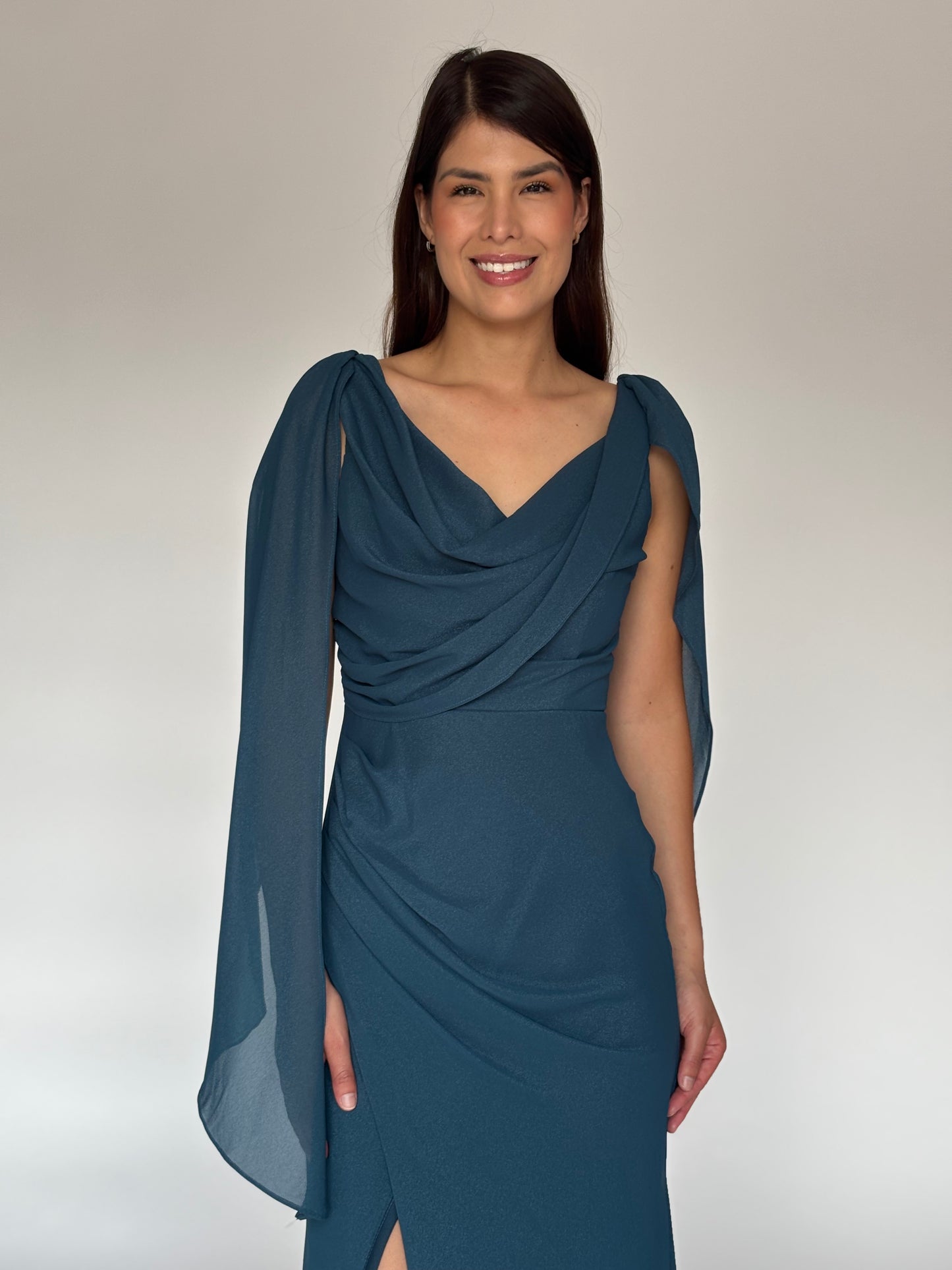 VESTIDO LARGO AZUL M2964