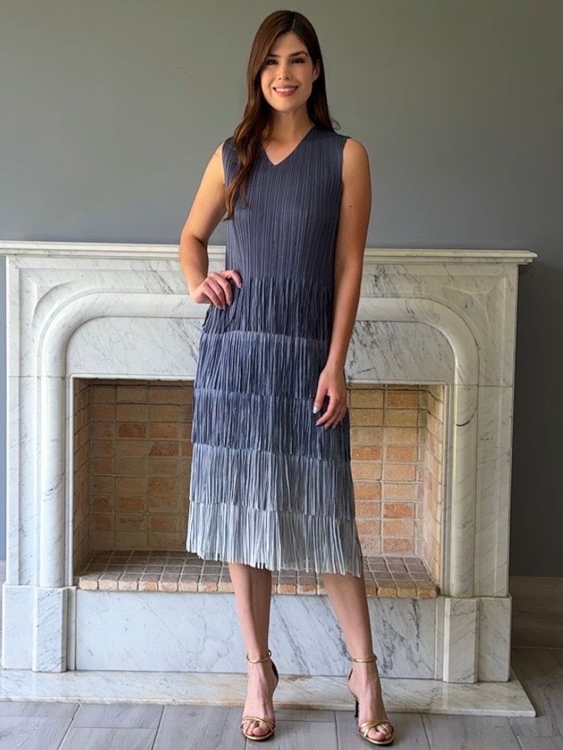VESTIDO MIDI AZUL SE302