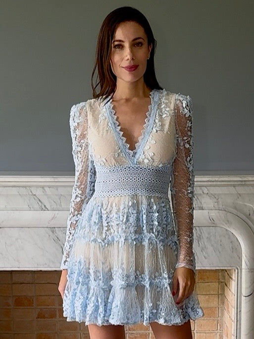 VESTIDO AZUL D1008