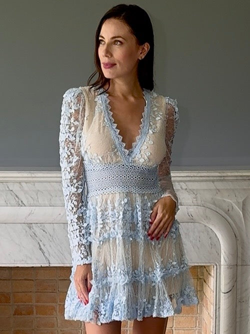 VESTIDO AZUL D1008