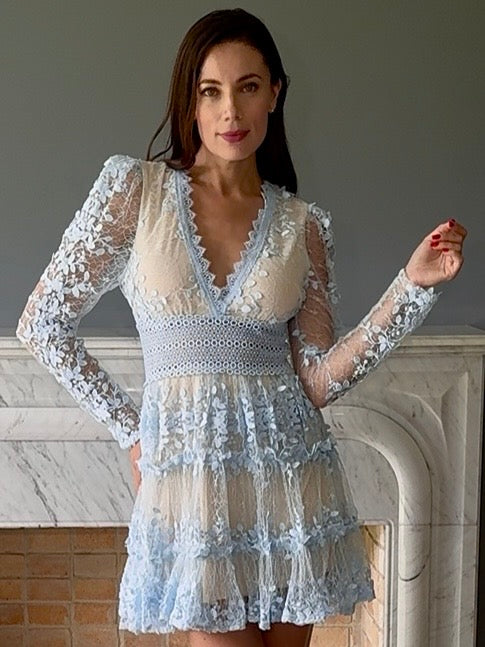 VESTIDO AZUL D1008
