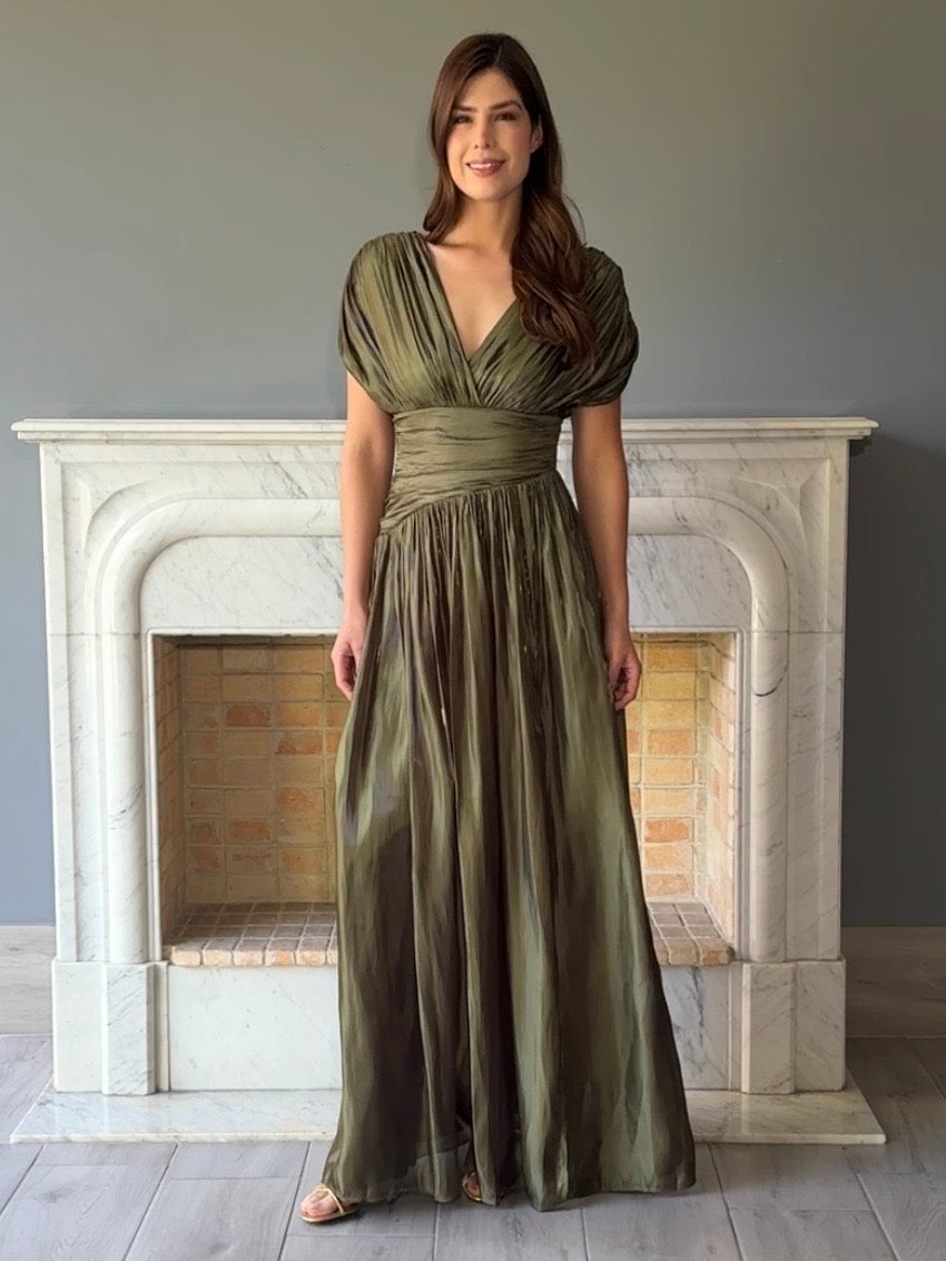 VESTIDO VERDE 25096