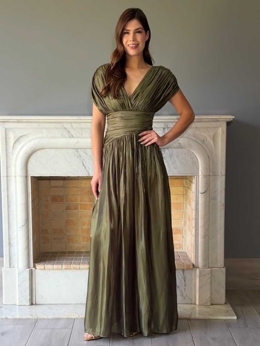 VESTIDO VERDE 25096