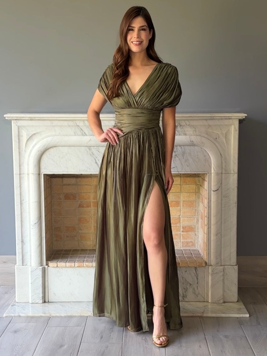VESTIDO VERDE 25096