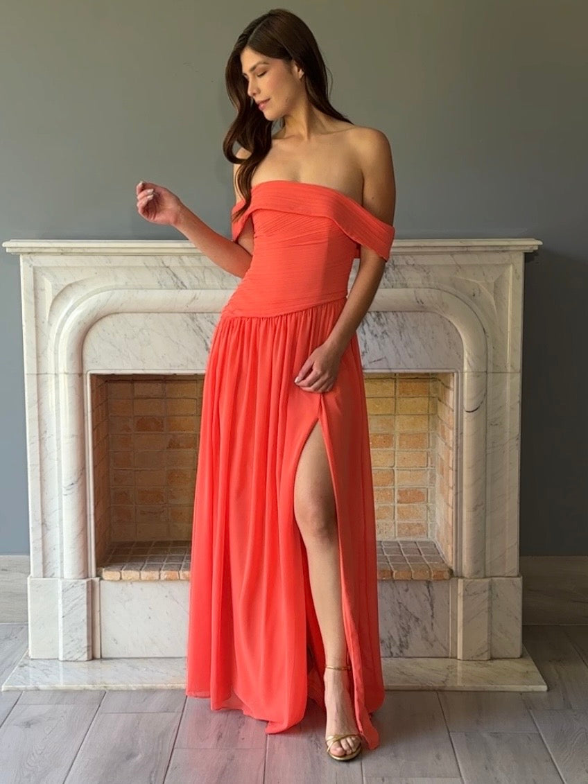 VESTIDO NARANJA 25145