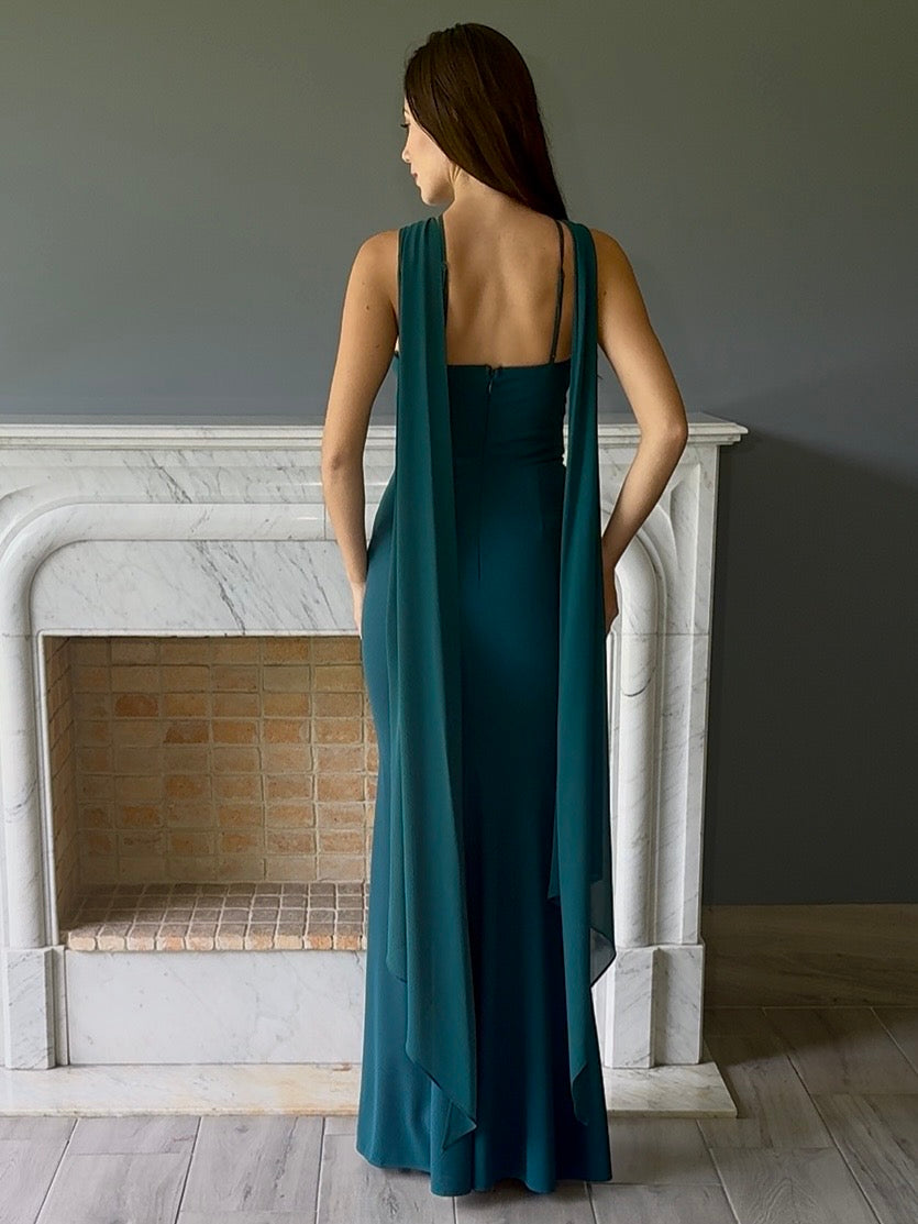 VESTIDO LARGO VERDE 25181