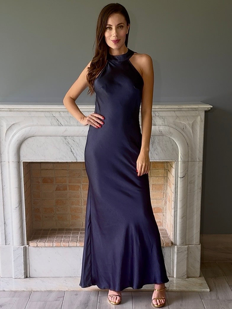 VESTIDO LARGO AZUL N2330