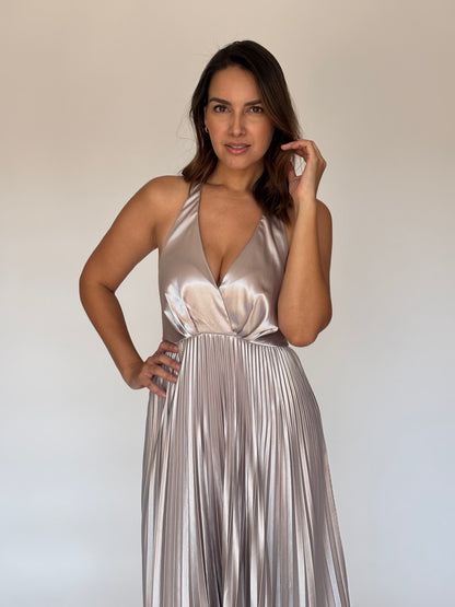 VESTIDO PLATEADO 30949