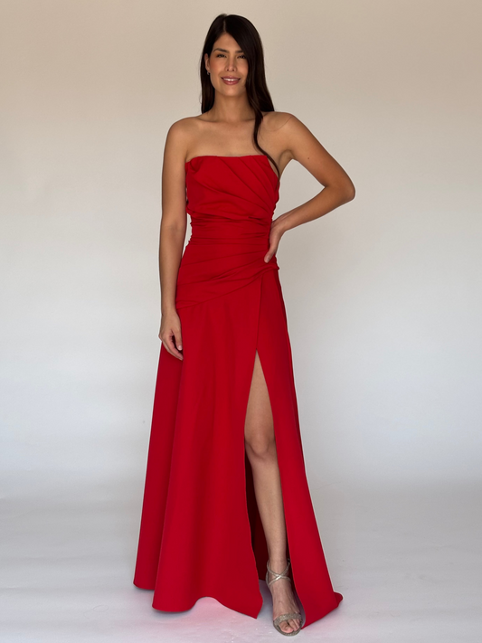 VESTIDO ROJO D11075