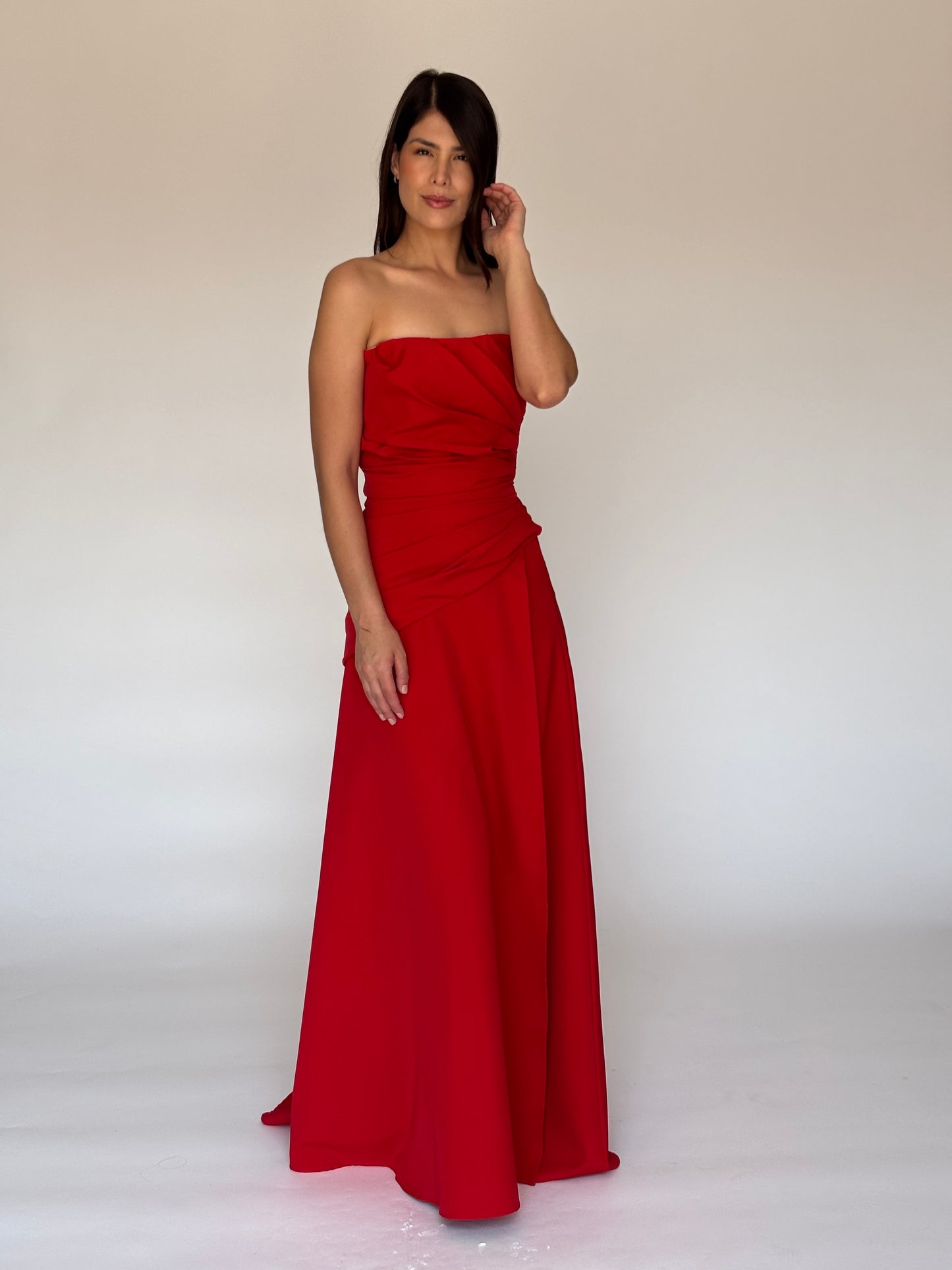 VESTIDO ROJO D11075