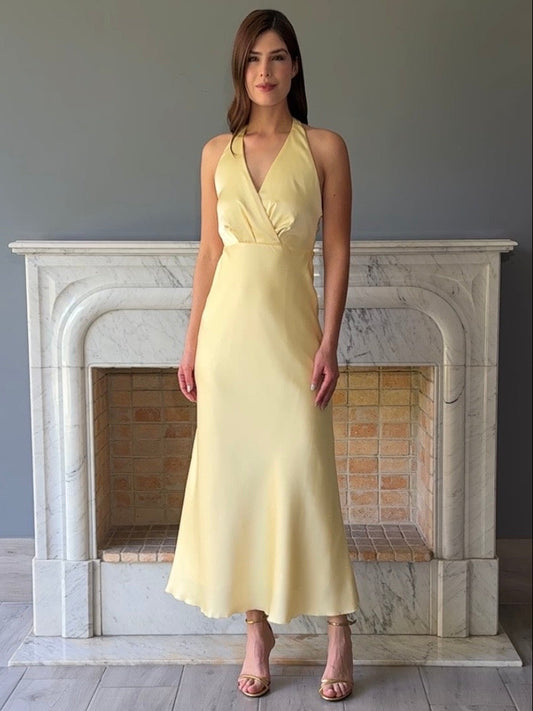 VESTIDO AMARILLO D9077