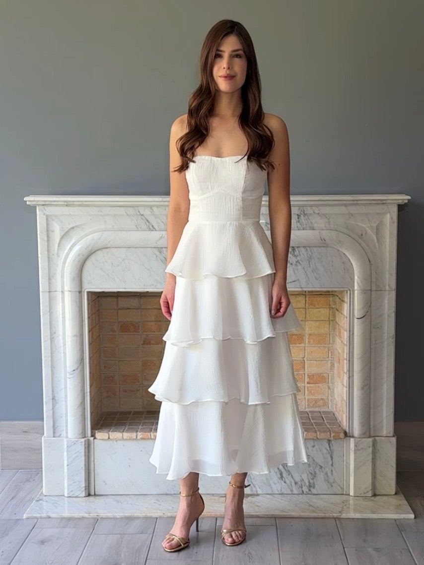 VESTIDO BLANCO MIDI M4762