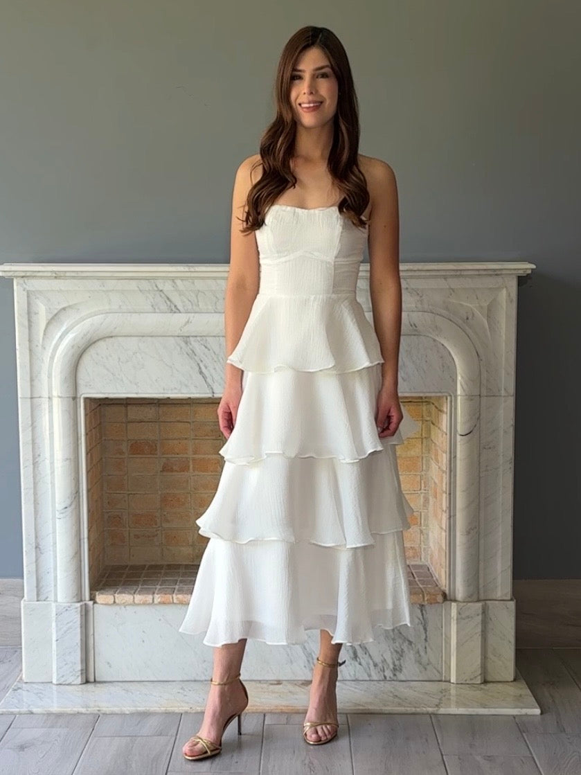 VESTIDO BLANCO MIDI M4762
