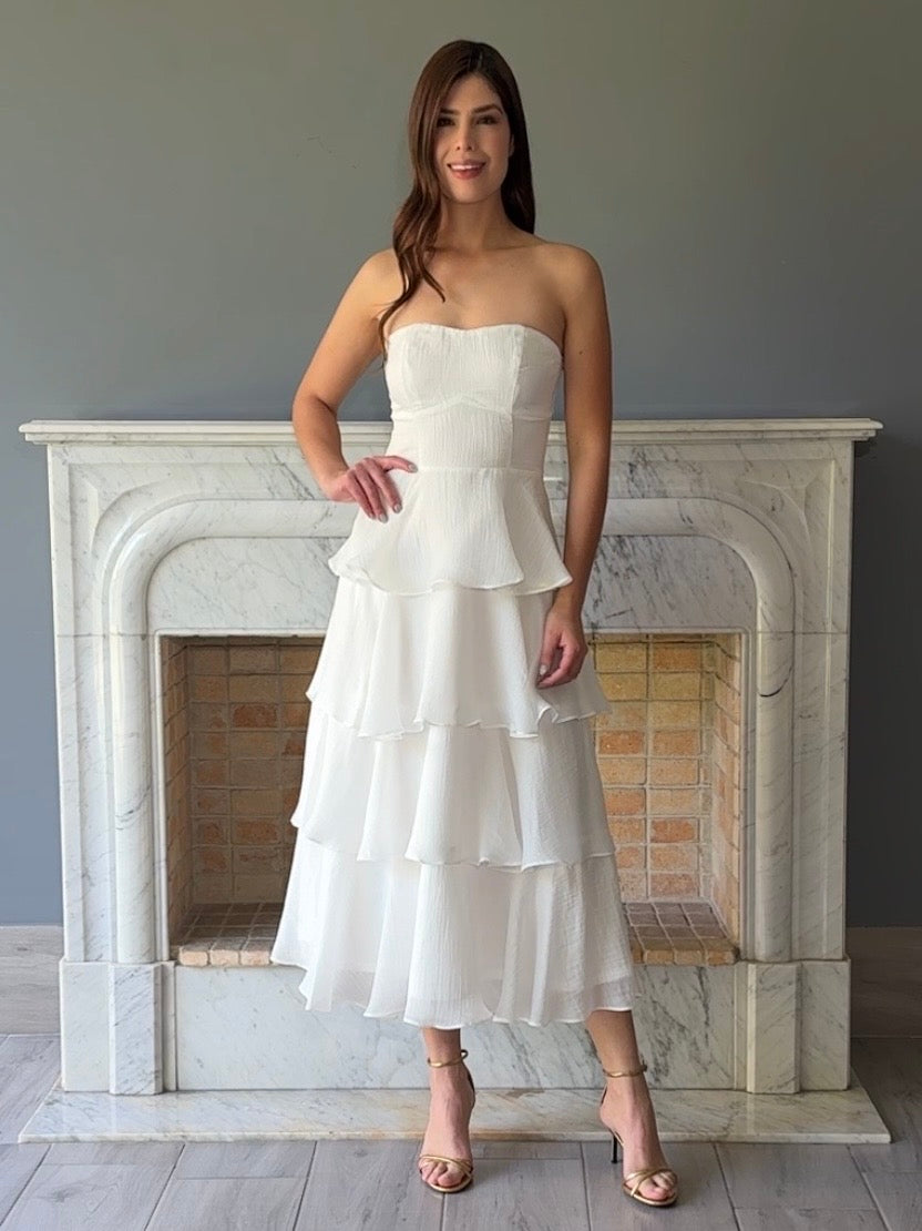 VESTIDO BLANCO MIDI M4762