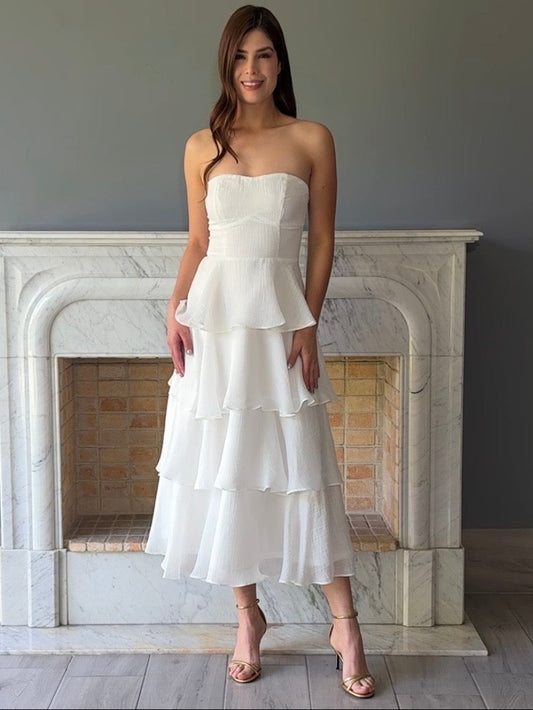 VESTIDO BLANCO MIDI M4762