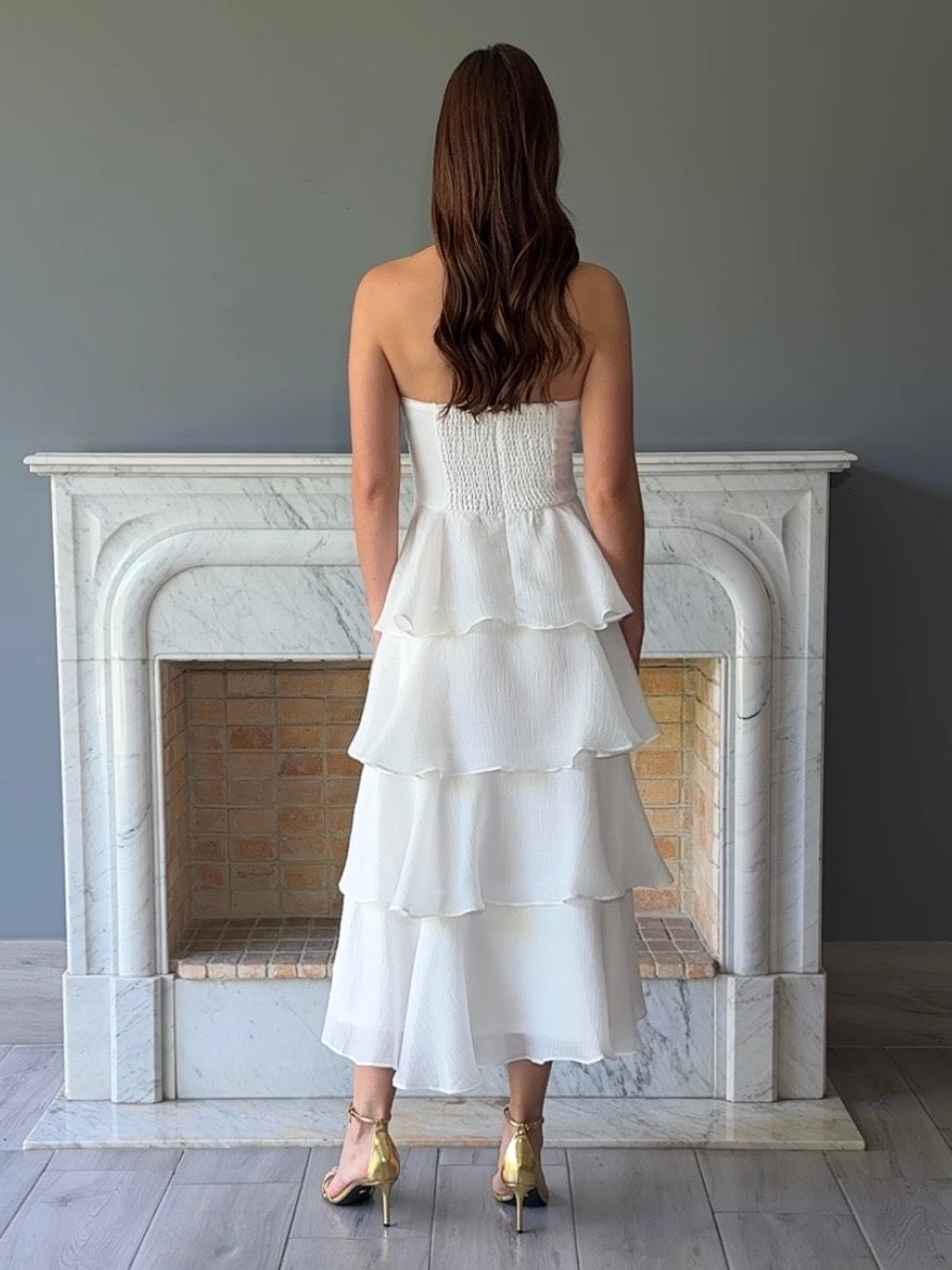 VESTIDO BLANCO MIDI M4762