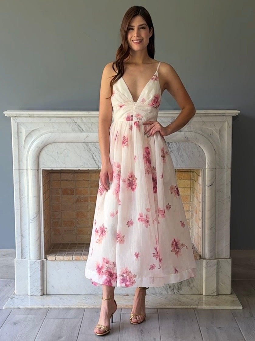 VESTIDO MIDI FLORAL 15165
