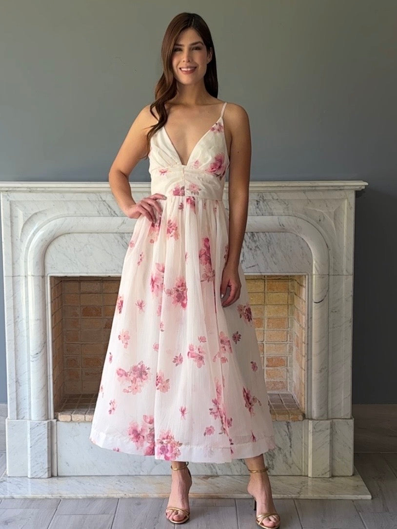 VESTIDO MIDI FLORAL 15165