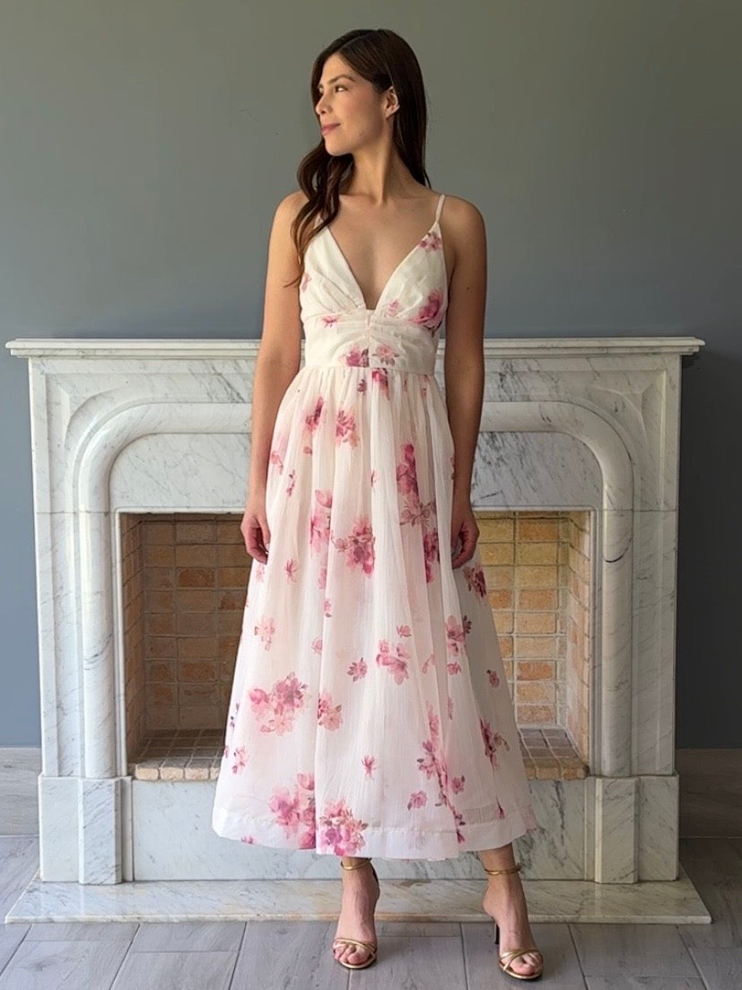 VESTIDO MIDI FLORAL 15165