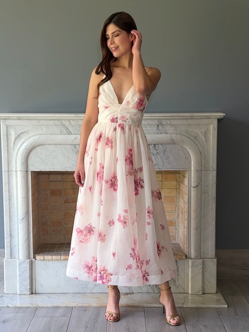 VESTIDO MIDI FLORAL 15165