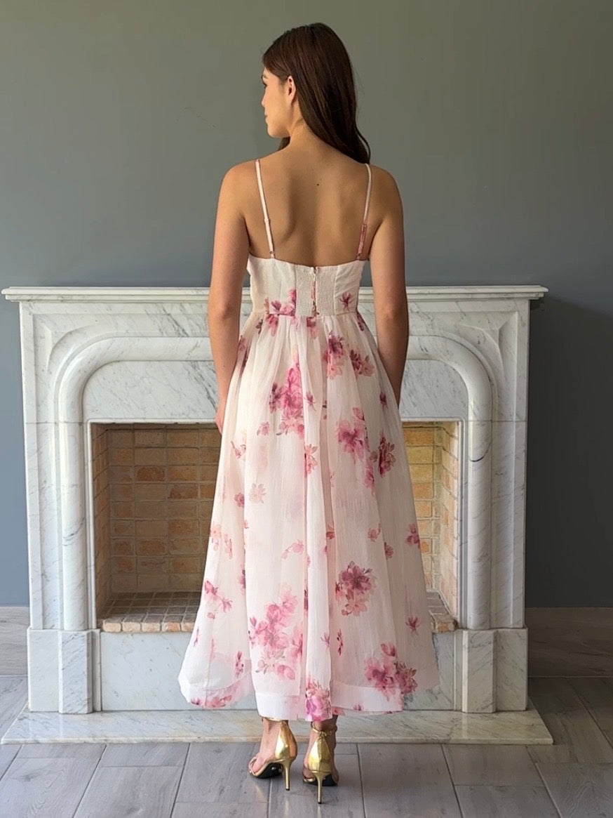 VESTIDO MIDI FLORAL 15165