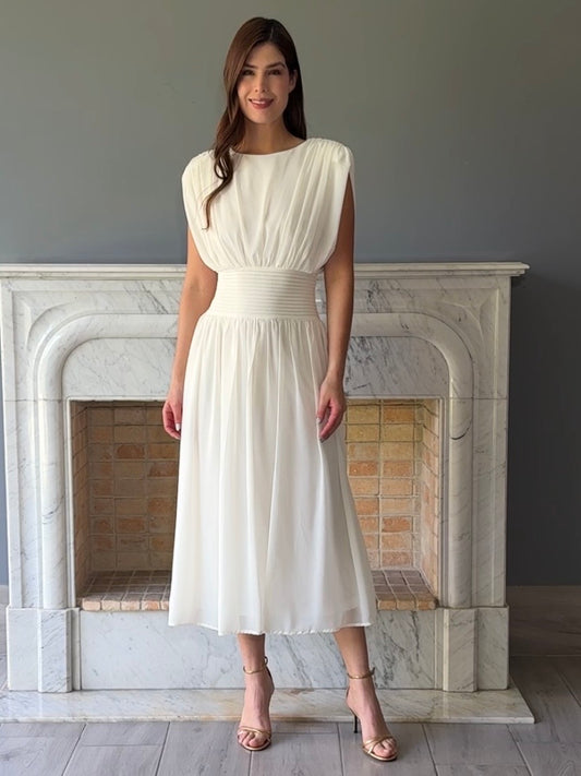 VESTIDO MIDI BLANCO H7256